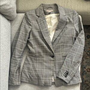 H&M Gray Plaid Blazer